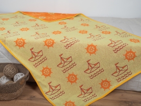 5с081.400.1 Кораблики (3-лимонно-оранж1) Плед 103х160 см