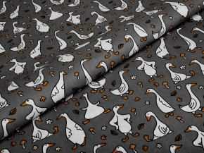 Ткань бельевая арт.17с-1ЯК ширина 150см, лен 30%, хл.70%, пл.145г,  рис. Гусь лапчатый вид 1