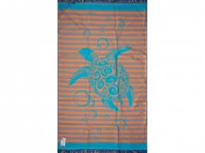 8с22.112ж1 Черепаха (бирюза9) Полотенце х/б 104х175см