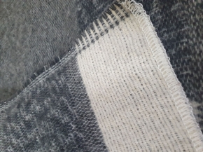 Одеяло п/шерсть 50% Клетка 140*205 ОПШ-1 цв. бел-серый (Россия ВВТ)