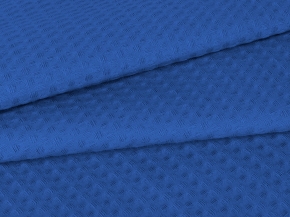 15с169/150 Вафельное полотно гл/кр крупная клетка 7*7 вес-230г/м2~9 василек, ширина 150см