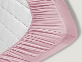 4403/1-БЧ простыня на резинке 200*140*20 гл.кр. сатин цв. розовый 1432-07 (Распродажа)