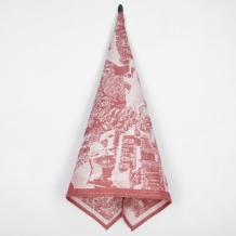 07с-39ЯК 50*70 Полотенце "Русская зима" цв. красный