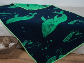 5с081.400.1 Киты (темно-синий7) Плед 103х160 см