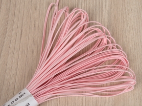 1С14-Г50 (рис.5507) ШНУР ОТДЕЛОЧНЫЙ (сутаж) св-розовый*107, d-2.5мм (рул.20м)