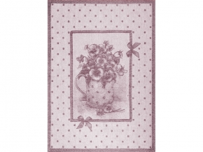 7с-128ЯК  50*70  Полотенце "Анютины глазки" цв. баклажан (многоцветный)