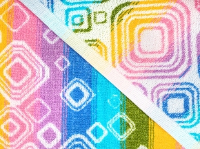 6с104.411ж1 Мишель (белая радужка) Полотенце махровое 67х40см