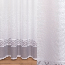 2.50м К474АГН/250 ПОЛОТНО ГАРДИННОЕ белый с ярко-серым