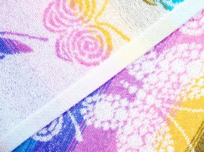 6с104.411ж1 Беляночка (белая радужка) Полотенце махровое 67х40см