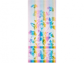 6с102.411ж1 Бабочки (белая радужка) Полотенце махровое 67х150см