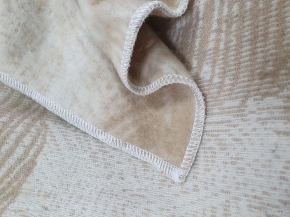 Одеяло байковое 220*205 жаккард "Перья" цв.беж (Россия ВВТ)