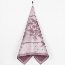 7с-128ЯК  50*70  Полотенце "Анютины глазки" цв. баклажан (многоцветный)