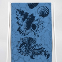 6с102.413ж1 На берегу (темно-синий6) Полотенце махровое 81х160см