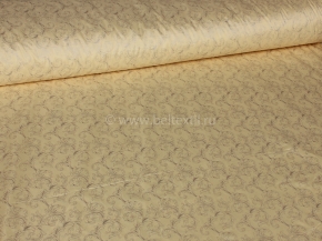 Ткань набивная Глосс-сатин цв. Monogram on beige, 220см