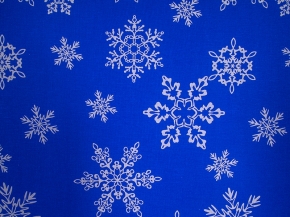 Ткань арт 186055 п/лен отб. наб рис 10-16/2 Кружевные снежинки на синем, ширина 150см