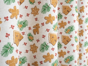 Ш/Лн/5153/1П 1807-0 20ШС70-1-КВ Комплект штор 270*150 - 2 шт. "Рождественские пряники"