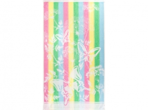 6с103.412ж1 Бабочки (св.радужка) Полотенце махровое 50х90см