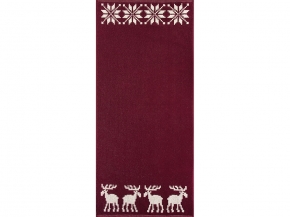 6с102.411ж1 Расписные и олени(кр.дерево1) Полотенце махровое 67х150см