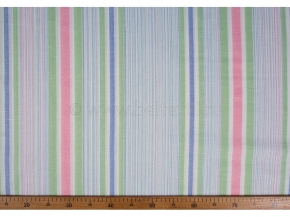 Ткань бельевая арт 175102 п/лен пестротканый рис 5*51/5 Розовый/голубой/травяной, ширина 220см