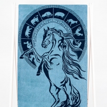 6с102.411ж1 Гороскоп-лошадь (джинс) Полотенце махровое 67х150см