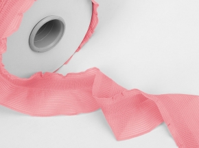 43мм. 6С857-Г50 (рис.1360) ТЕСЬМА ВЯЗАНАЯ ОТДЕЛОЧНАЯ РЮШ розовый*04, 43мм (мот.10м)