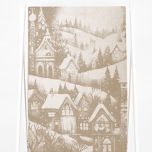 6с102.511ж2 Снежный пейзаж(лен3) Полотенце махровое 67х150см