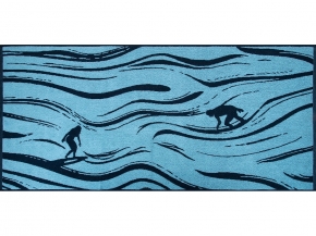 6с102.411ж1 Волны (т.синий2) Полотенце махровое 67х150см