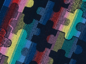 6с102.411ж1 Пазлы (т.радужка) Полотенце махровое 67х150см