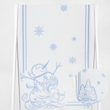 9с23.111ж1 Снеговик и домик1(ДТЭ регата) Полотенце х/б 50х140см