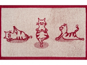 1с105.413ж1 Йога-кот(бордо) Полотенце махровое 50х30 см