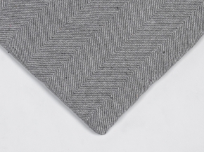 Плед хлопковый 150*200 жаккард "Ёлочка"  цв. серая (Россия ВВТ)