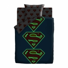КПБ 1.5 поплин (70*70) "Супермен" Neon Лого Супермен
