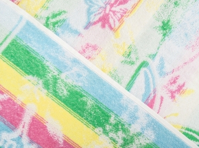 6с103.412ж1 Бабочки (св.радужка) Полотенце махровое 50х90см