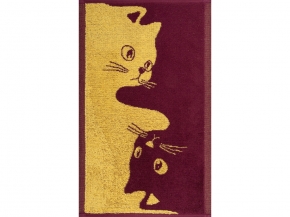 1с105.413ж1 Инь-ян-коты(кр.дерево1) Полотенце махровое 50х30 см
