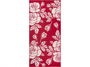6с102.411ж1 Розы и бутоны(бордо) Полотенце махровое 67х150см
