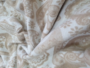 Одеяло байковое 170*205 жаккард  "Ярмарка" цв беж (Россия ВВТ)