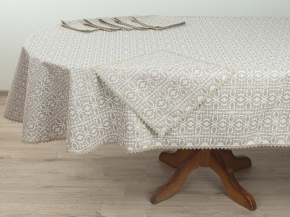 25С13-ШР/уп.кор. Комплект столовый 157*250+ 6 салф. 40*40 "Златовласка" цв. 133 рис. 669