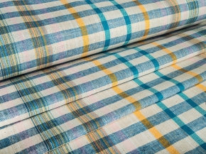 Холст  п/лен полотенечный клетка арт.8-25  вид 1 ширина 50см, лен-50%, хлопок-50%