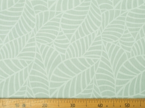 Тик набивной Leaves on gray S 336732, 220см