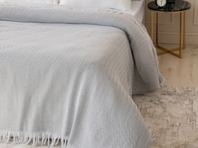 ПБ-400 Плед байковый  150*210 жаккард  "Скандинавский"  цв св.серый