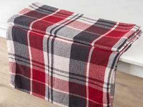 23С148-ШР/у/л.суп/ст 200*210 Плед "Клетка" цв. 3 рис. 7 крас.с черн.