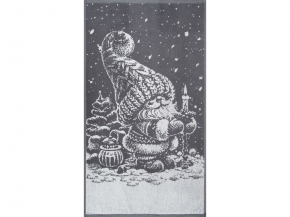 6с103.412ж1 Рождественской ночью(графит5) Полотенце махровое 50х90см