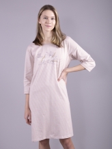 3С630Д40 151230 СОРОЧКА НОЧН. ЖЕН. 100-106-170,176 ПОЛОСКА (БЕЖ)