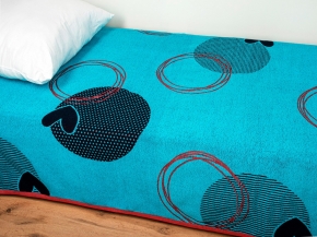 3с109.412ж1 Динамика (3-бирюзово-т.синий) Плед 208х200 см