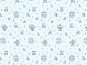 Фланель набивная арт 514 гр рис 29144/5 Карусель, 90см