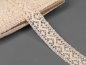К-034-57-1 Кружево 34мм, молочный