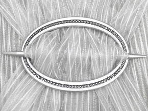 Заколка для штор Ajur MI C6-1 oval, серебро