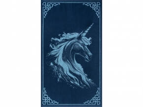 6с103.412ж1 Огненный единорог(джинс) Полотенце махровое 50х90см