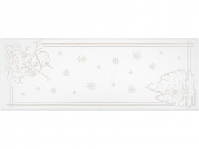 9с23.111ж1 Снеговик и домик1(ДТЭ лён) Полотенце х/б 50х140см