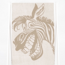 6с102.511ж2 Зебра-пожелание(лен3) Полотенце махровое 67х150см